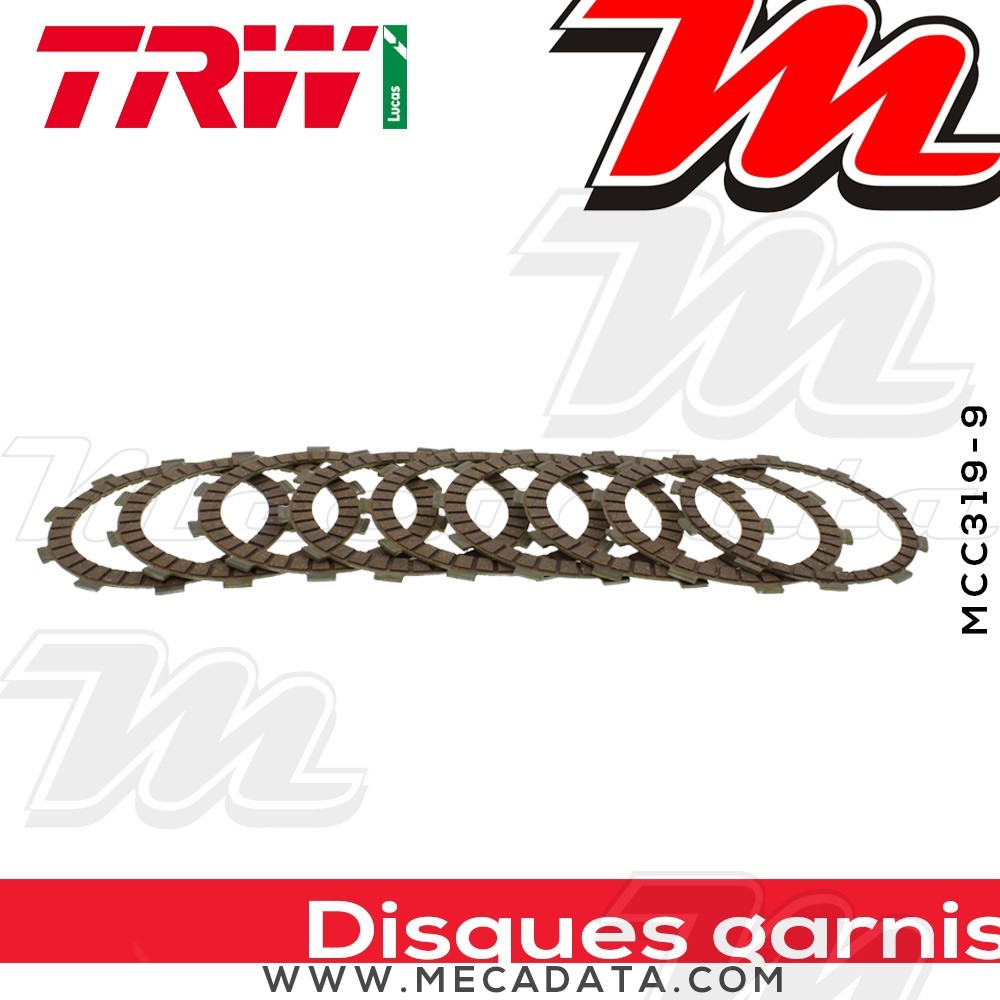 Disques d'embrayage garnis ~ Suzuki GSXR 600 AD 1997-1998 ~ TRW Lucas MCC 319-9