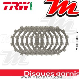 Disques d'embrayage garnis ~ Suzuki LT-F 250 Qzark 2003 ~ TRW Lucas MCC 336-7