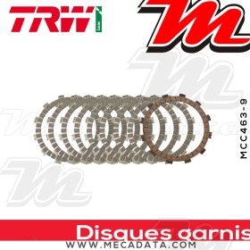 Disques d'embrayage garnis ~ Yamaha YZF 750 R 7 1999-2000 ~ TRW Lucas MCC 463-9