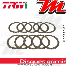 Disques d'embrayage garnis ~ Suzuki GSXR 1100 GV73C 1989-1992 ~ TRW Lucas MCC 326-10