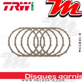 Disques d'embrayage garnis ~ Harley-Davidson FXLR 1340 Low Rider Custom 1987-1989 ~ TRW Lucas MCC 801-6