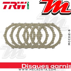Disques d'embrayage garnis ~ Honda TRW 450 FM, FE Fourtrax Foreman TE22 2002-2004 ~ TRW Lucas MCC 112-6