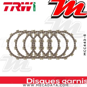 Disques d'embrayage garnis ~ Yamaha YFM 250 Raptor AG03/06 2008+ ~ TRW Lucas MCC 443-6