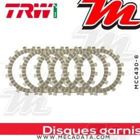 Disques d'embrayage garnis ~ Yamaha YZ 125 2HG 1987-1988 ~ TRW Lucas MCC 430-6