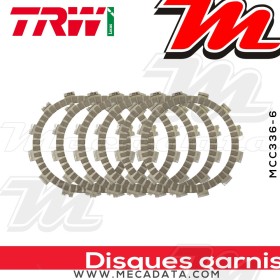 Disques d'embrayage garnis ~ Suzuki LT-F 250 Qzark 2002 ~ TRW Lucas MCC 336-6