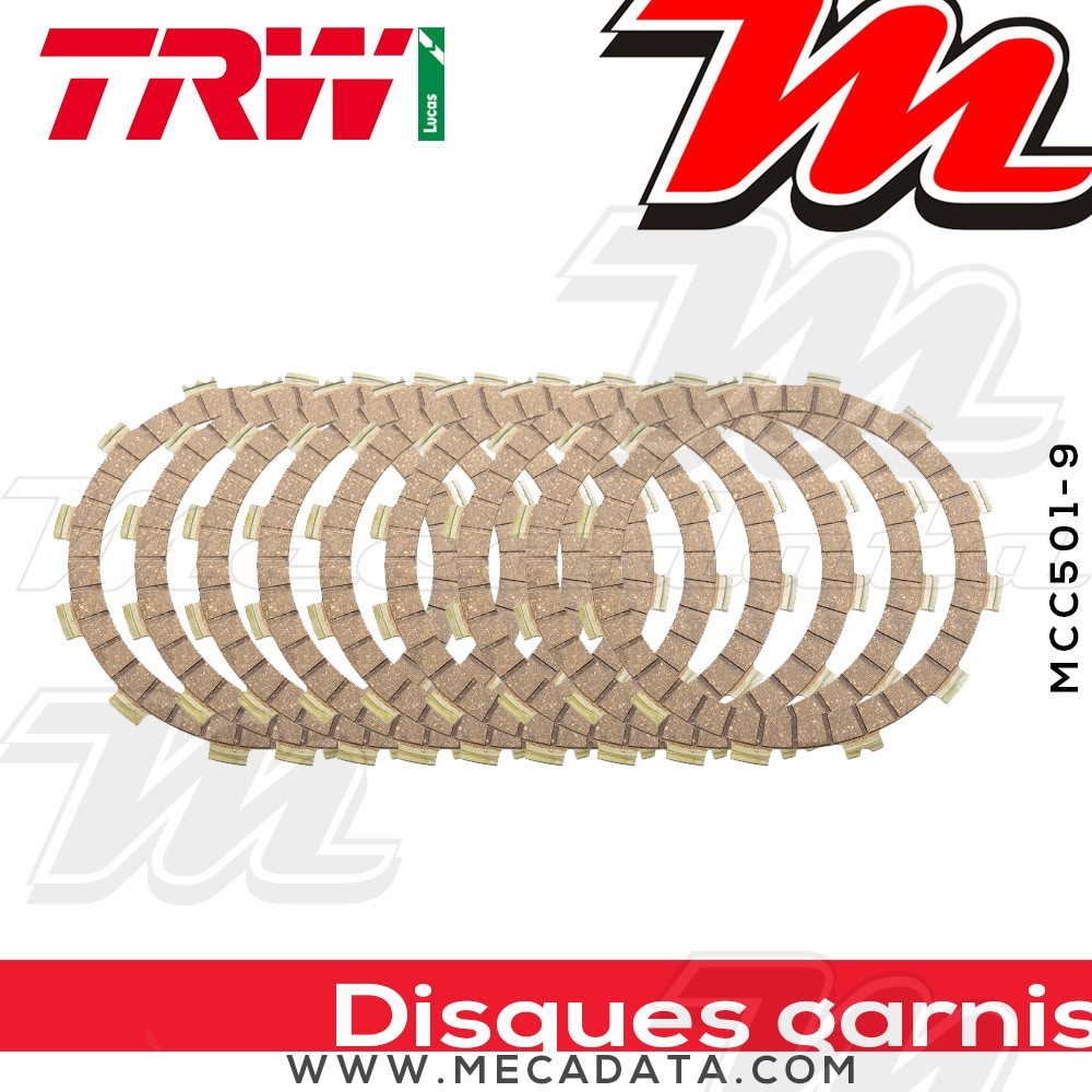 Disques d'embrayage garnis ~ KTM XC-W 250 2011-2012 ~ TRW Lucas MCC 501-9