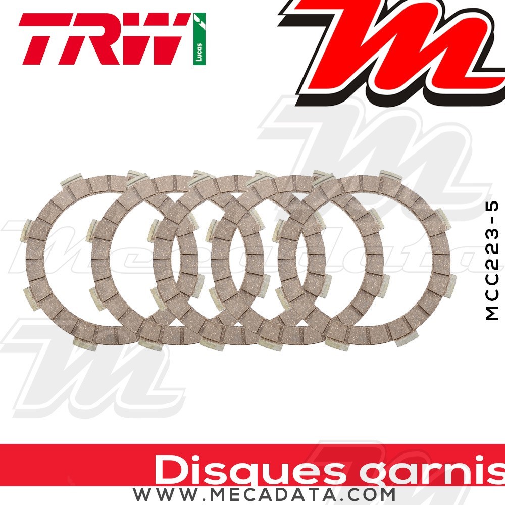 Disques d'embrayage garnis ~ Modenas 110 Kriss ~ TRW Lucas MCC 223-5