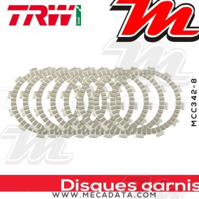 Disques d'embrayage garnis ~ Suzuki GSX 750 AE 1998-2001 ~ TRW Lucas MCC 342-8