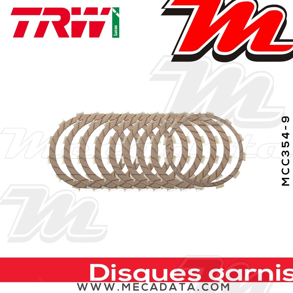 Disques d'embrayage garnis ~ Suzuki GSXR 750 C4 2011-2015 ~ TRW Lucas MCC 354-9