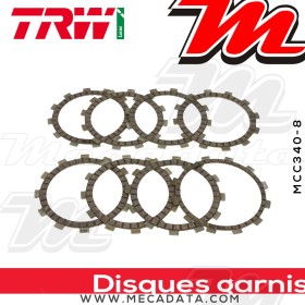 Disques d'embrayage garnis ~ Suzuki GSF 400 Bandit GK75B 1991-1995 ~ TRW Lucas MCC 340-8