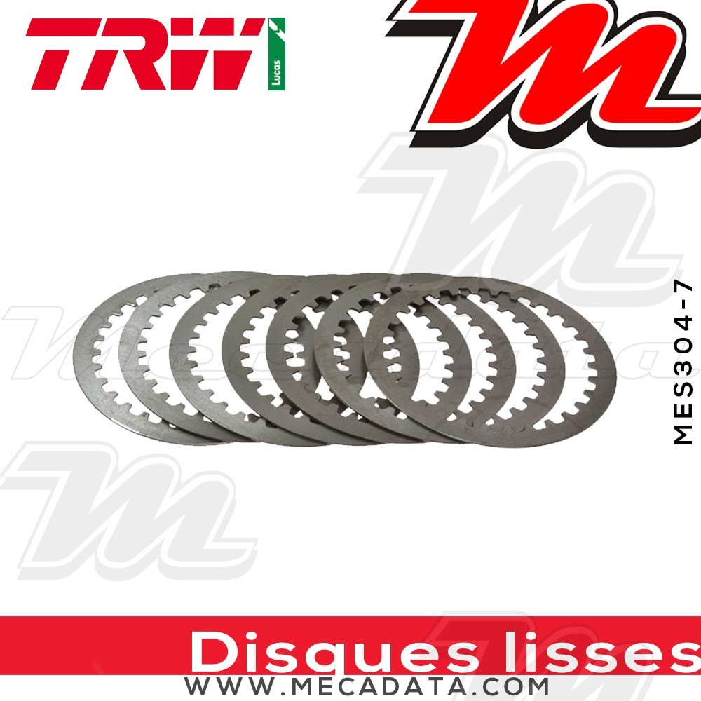 Disques d'embrayage lisses ~ Kawasaki KX 250 1992-2010 ~ TRW Lucas MES 304-7