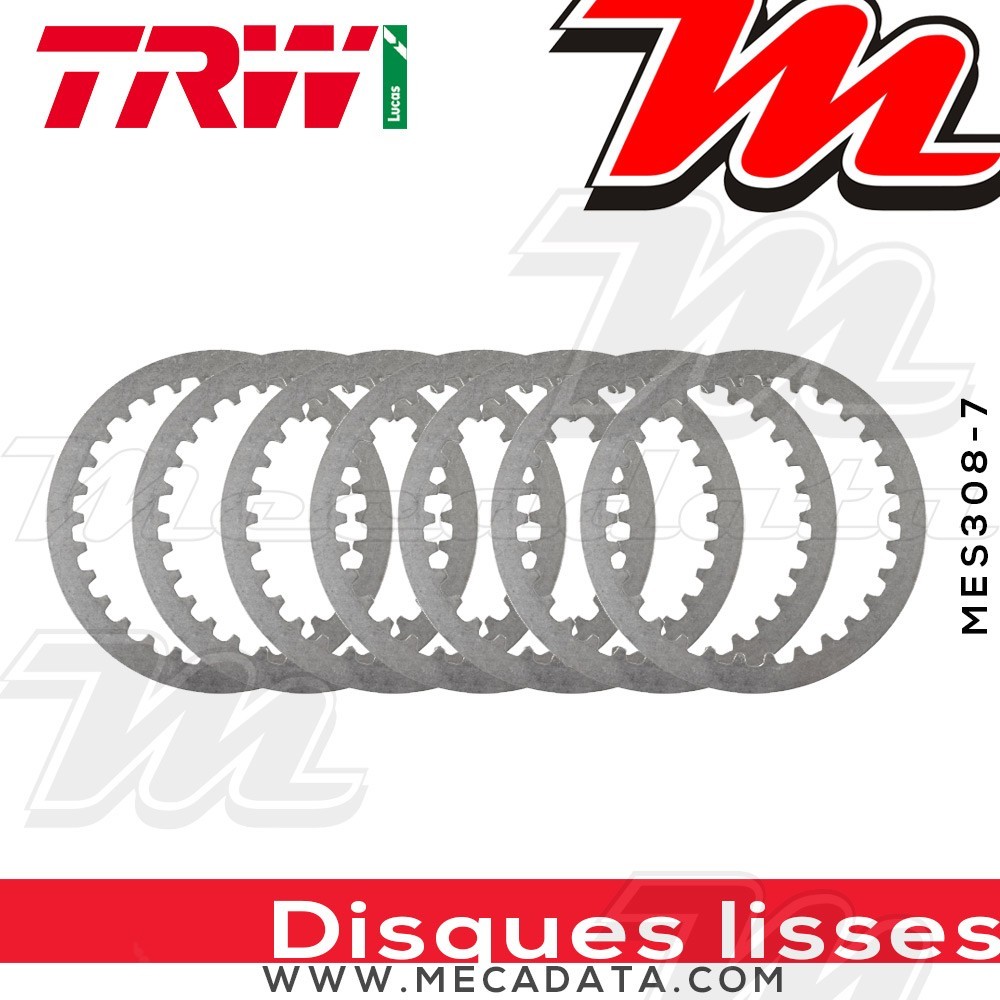 Disques d'embrayage lisses ~ Suzuki RM 250 RJ18C 2003-2012 ~ TRW Lucas MES 308-7