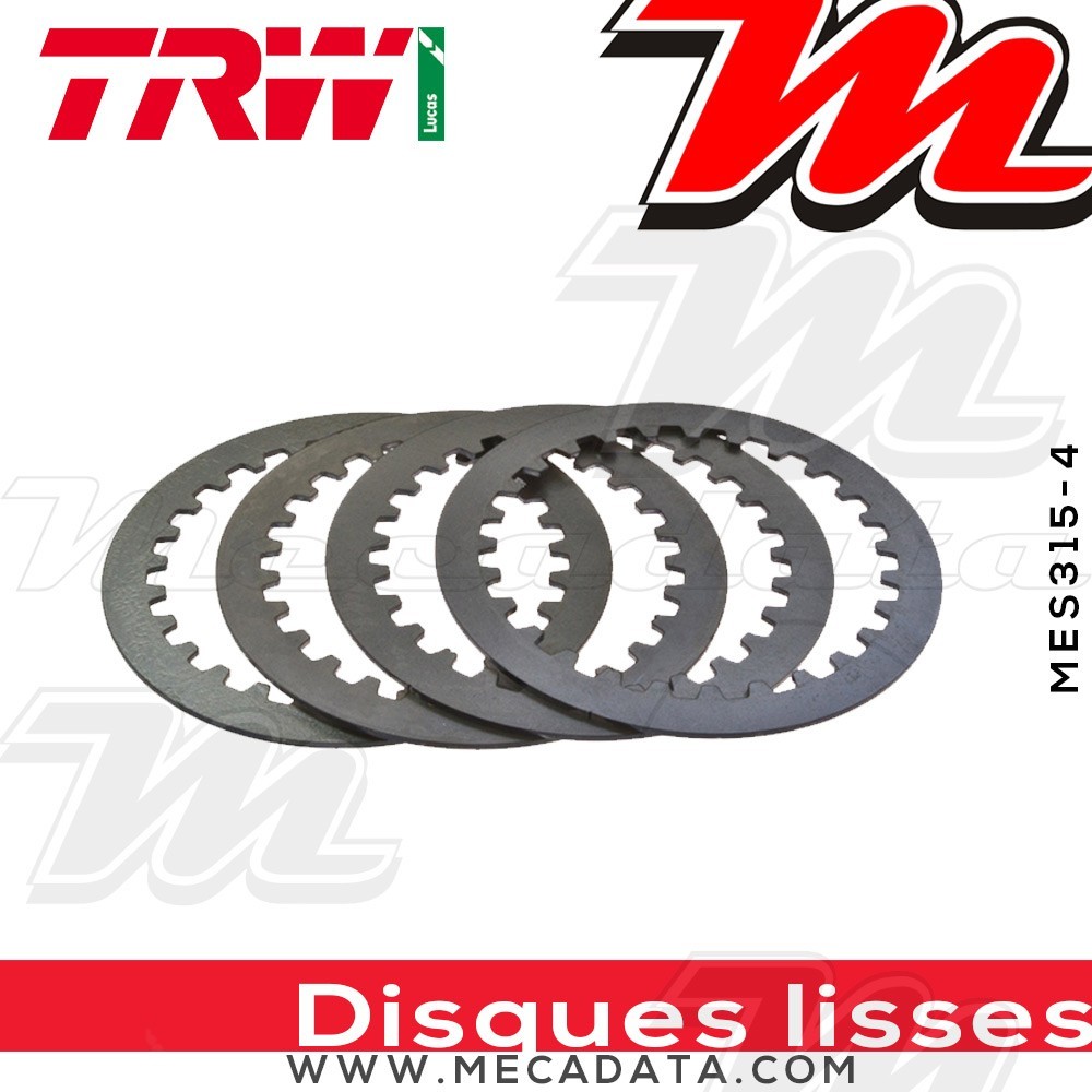 Disques d'embrayage lisses ~ Yamaha XVS 250 VG03 2001-2004 ~ TRW Lucas MES 315-4