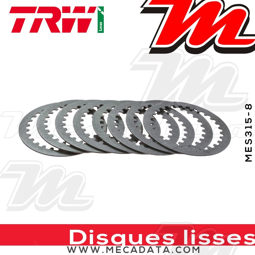 Disques d'embrayage lisses ~ Yamaha YZF 600 R6 RJ11,RJ15 2006-2017 ~ TRW Lucas MES 315-8