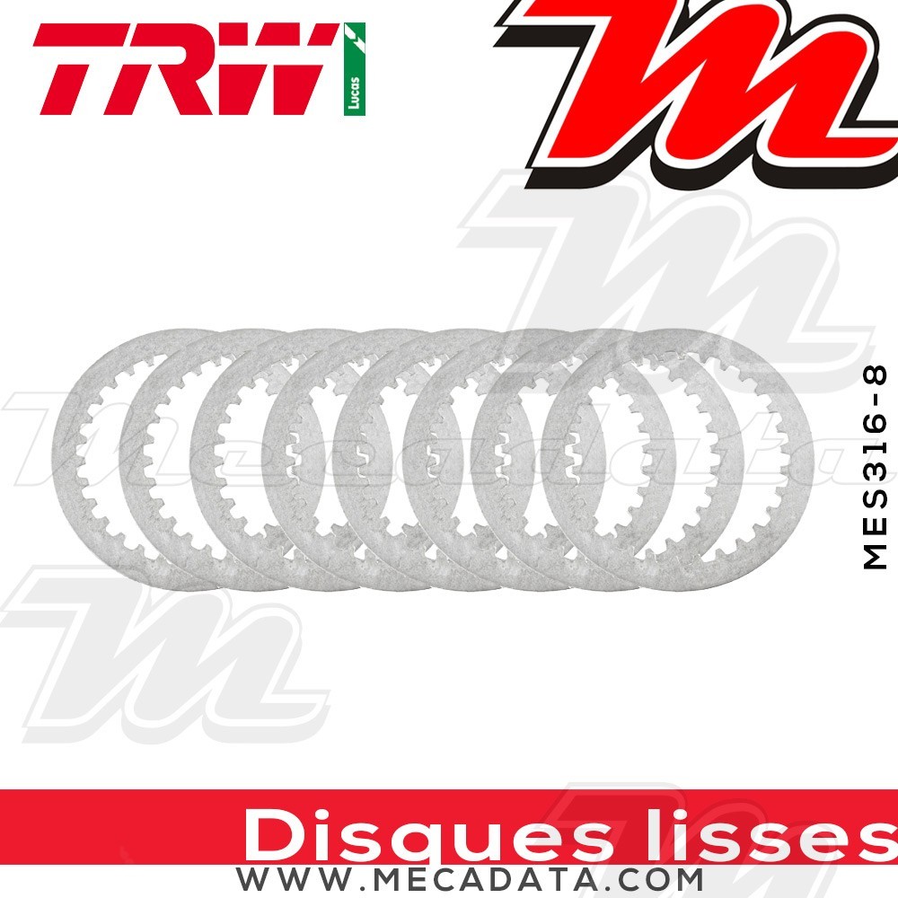 Disques d'embrayage lisses ~ Yamaha YZF 750 R 7 1999-2000 ~ TRW Lucas MES 316-8