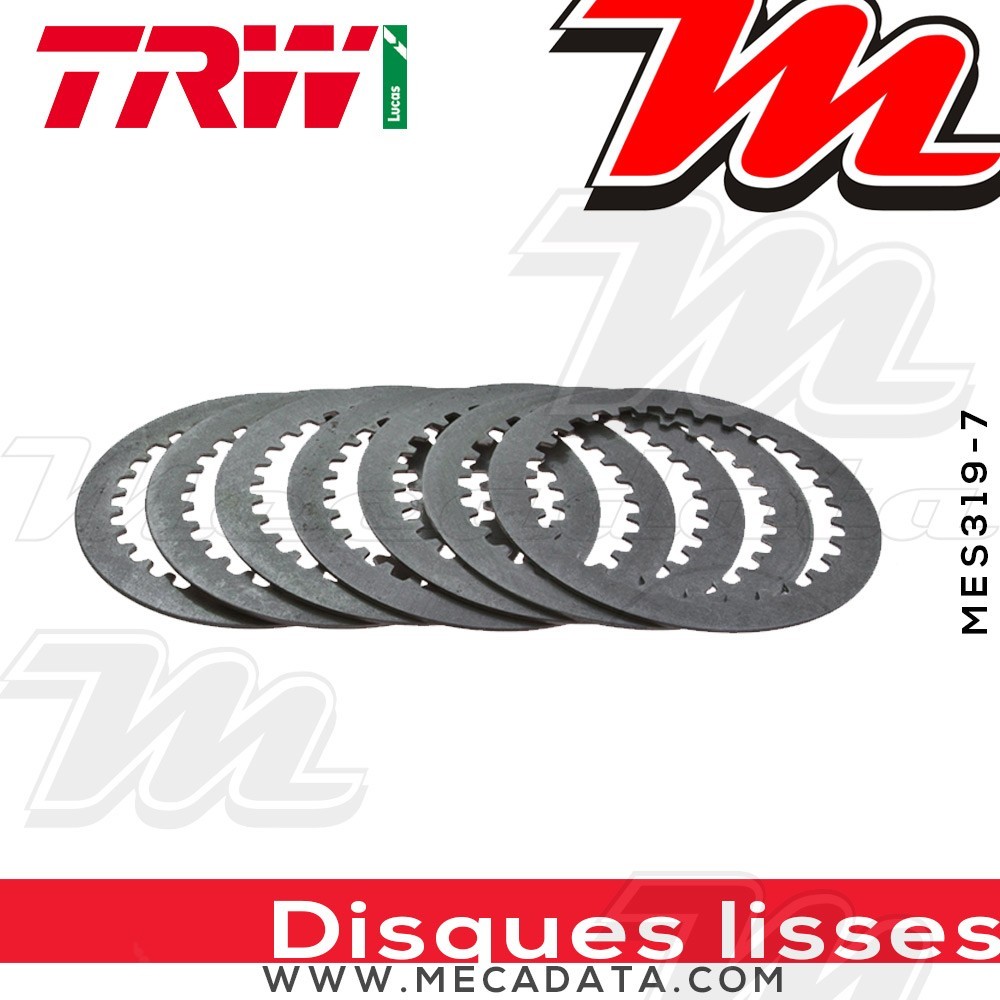 Disques d'embrayage lisses ~ Yamaha YZF 1000 R1 RN01,RN04 1999-2002 ~ TRW Lucas MES 319-7