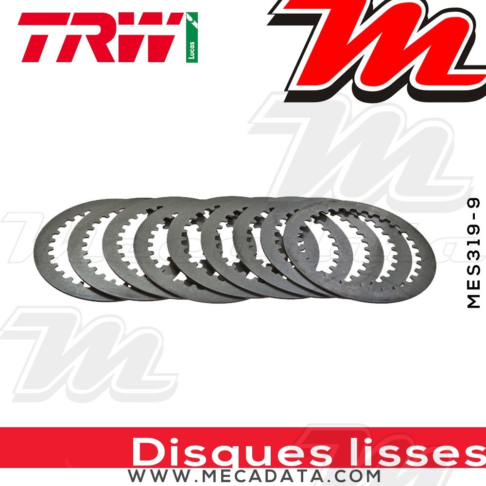 Disques d'embrayage lisses ~ Yamaha MT-01 1670 RP12 2005-2010 ~ TRW Lucas MES 319-9