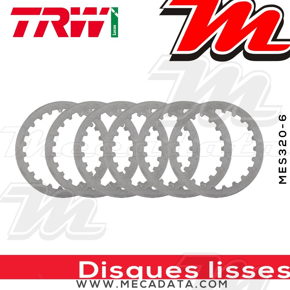 Disques d'embrayage lisses ~ Yamaha YZ 85 CB04 2002-2017 ~ TRW Lucas MES 320-6