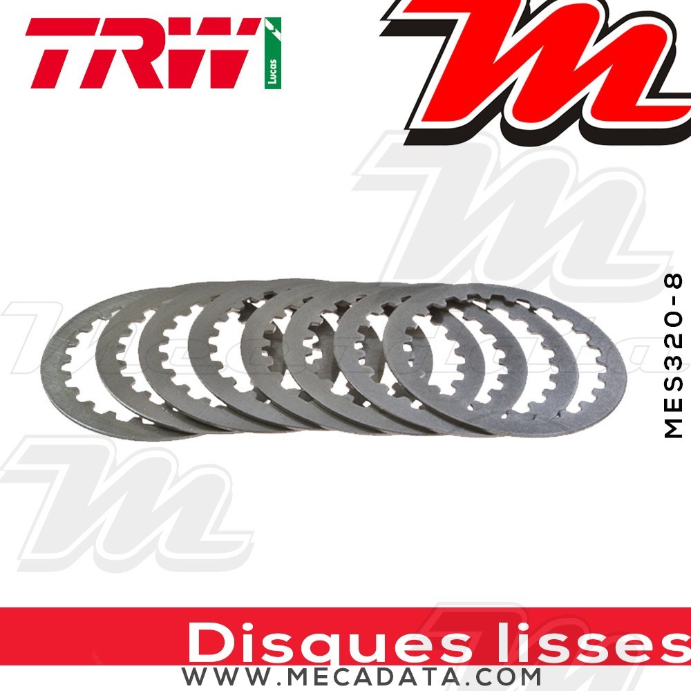 Disques d'embrayage lisses ~ Yamaha FZR 600 H,M,N 3HE, 3RG 1989-1993 ~ TRW Lucas MES 320-8