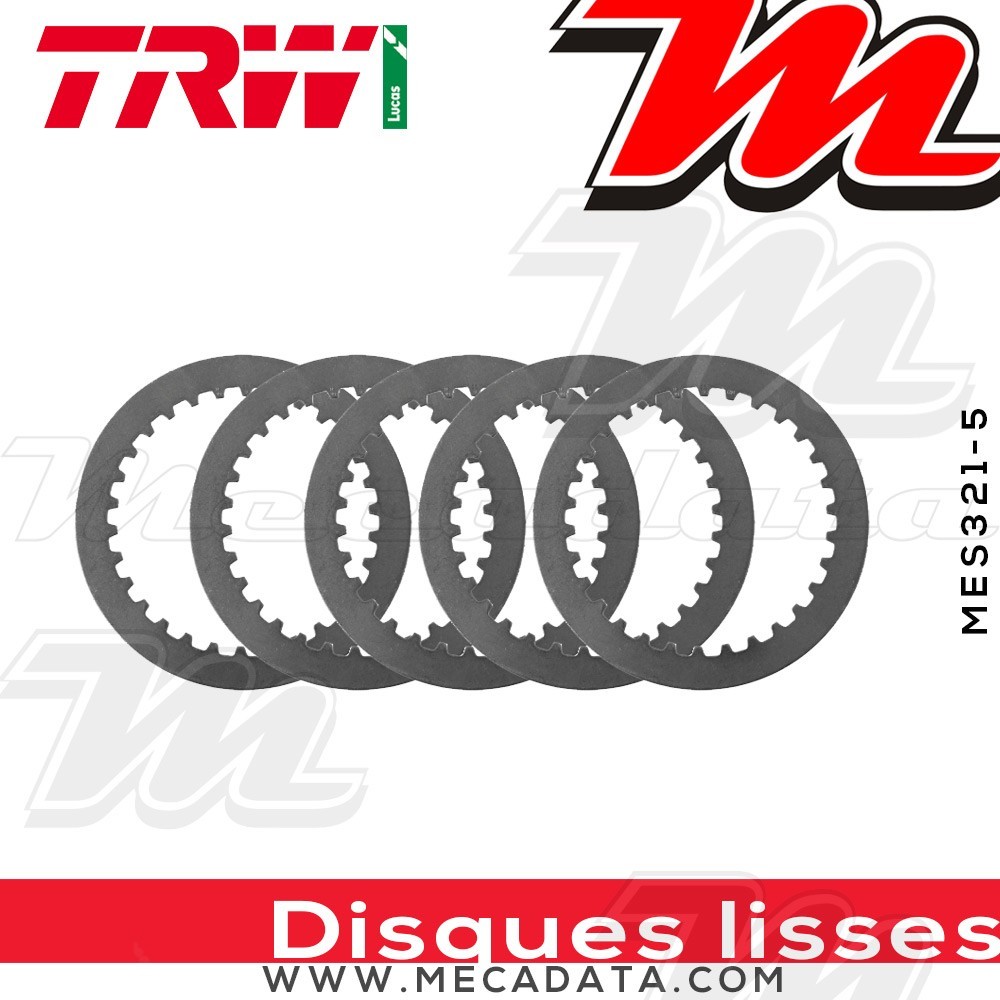 Disques d'embrayage lisses ~ Yamaha YFM 250 Raptor AG03/06 2008+ ~ TRW Lucas MES 321-5