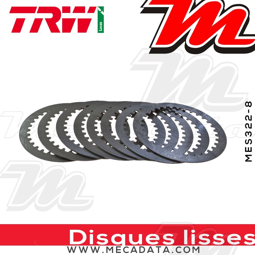 Disques d'embrayage lisses ~ Yamaha VMX 1200 V-Max 1989-2004 ~ TRW Lucas MES 322-8