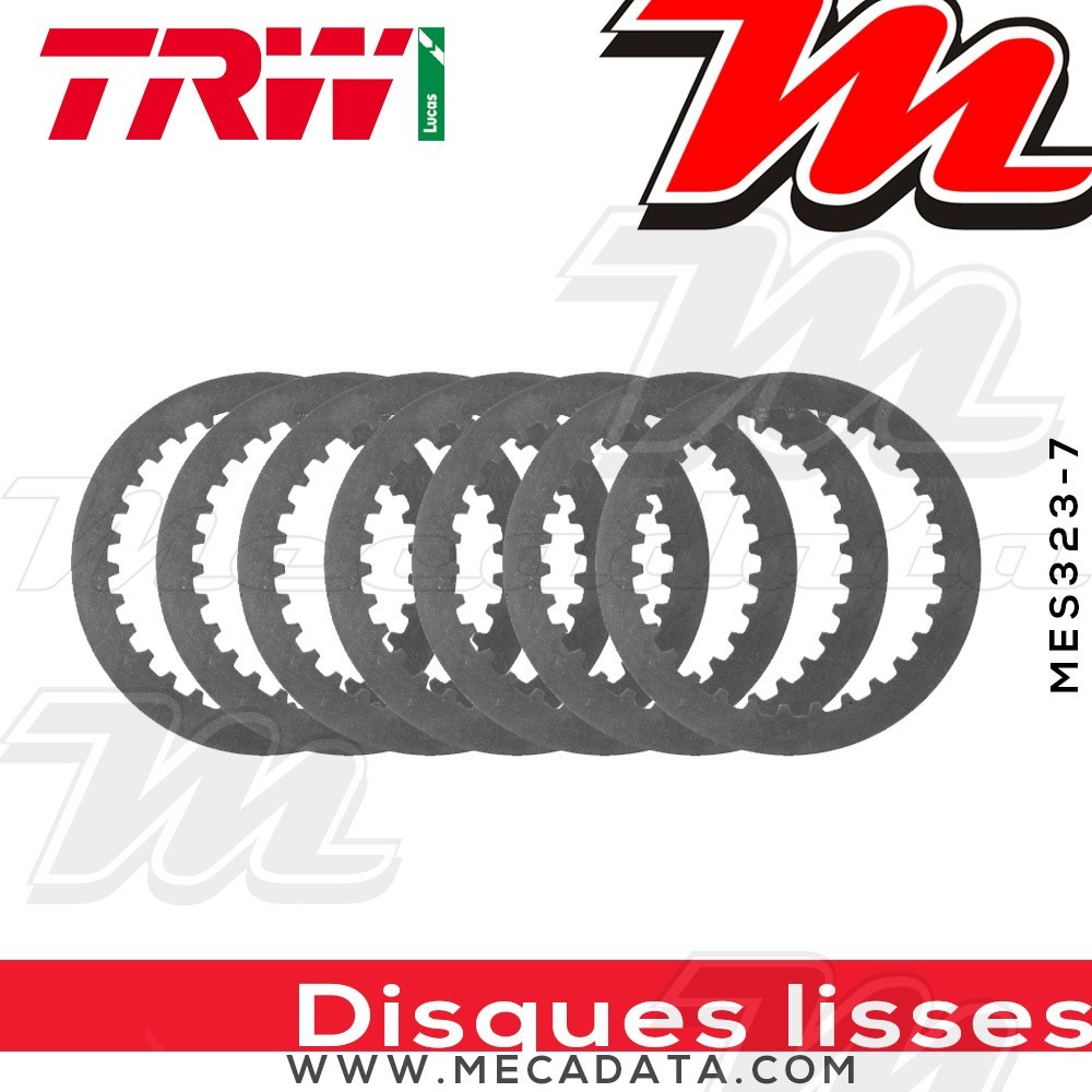 Disques d'embrayage lisses ~ Yamaha WR 250 CG 2001-2003 ~ TRW Lucas MES 323-7
