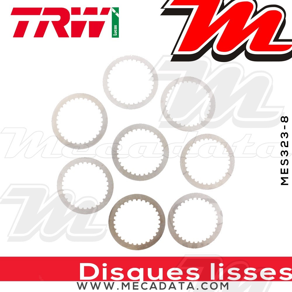 Disques d'embrayage lisses ~ Yamaha WR 250 F CG 2001-2017 ~ TRW Lucas MES 323-8