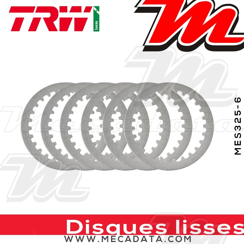 Disques d'embrayage lisses ~ Yamaha XS 400 2AE 1978-1982 ~ TRW Lucas MES 325-6