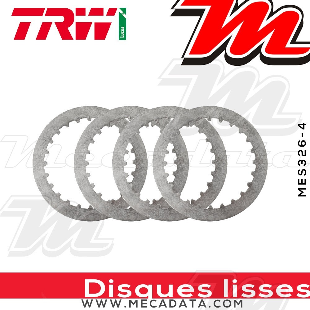 Disques d'embrayage lisses ~ Honda XL 250 R MD11 1984-1987 ~ TRW Lucas MES 326-4