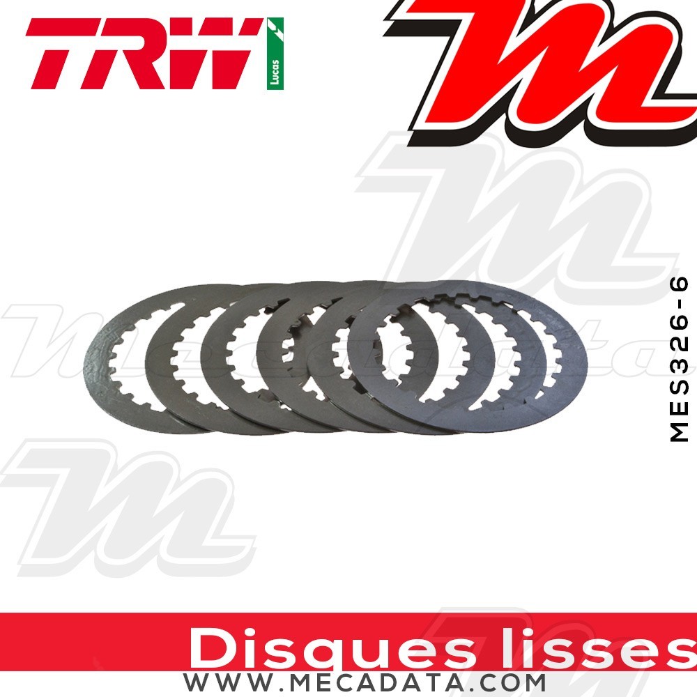 Disques d'embrayage lisses ~ Honda XR 400 R NE03 1997-2005 ~ TRW Lucas MES 326-6