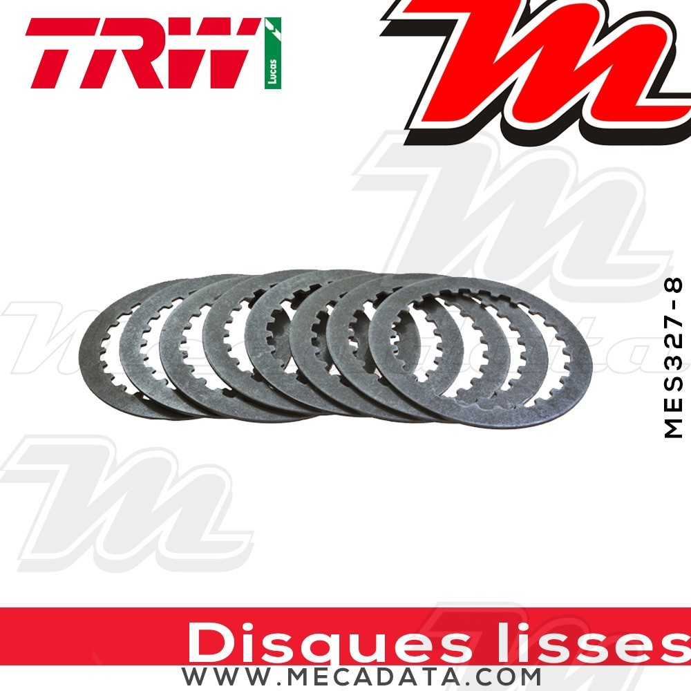 Disques d'embrayage lisses ~ Honda CBR 954 RR SC50 2002-2003 ~ TRW Lucas MES 327-8