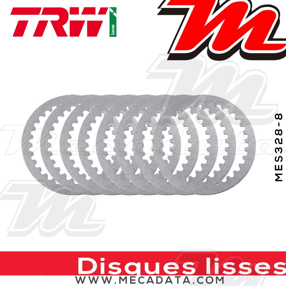 Disques d'embrayage lisses ~ Suzuki GSF 1250 Bandit, S Bandit WVCH 2007-2015 ~ TRW Lucas MES 328-8