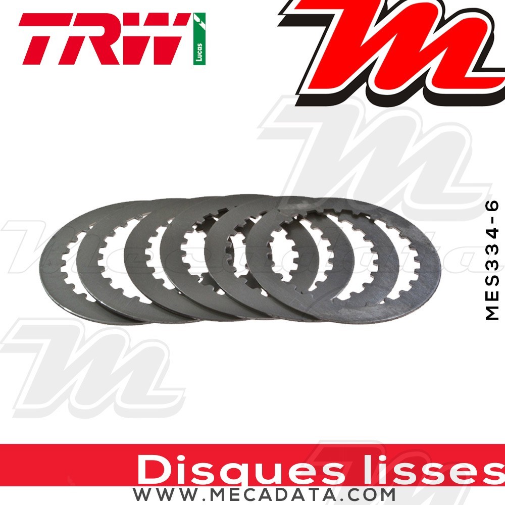 Disques d'embrayage lisses ~ Honda TRX 400 Fourtrax 1999-2004 ~ TRW Lucas MES 334-6