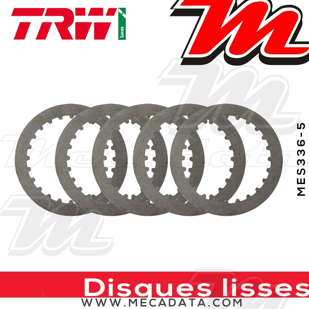 Disques d'embrayage lisses ~ Yamaha YBR 250 2007-2011 ~ TRW Lucas MES 336-5