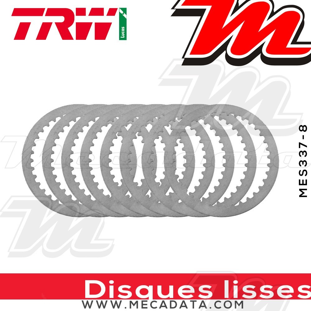 Disques d'embrayage lisses ~ Suzuki RM 250 RJ14A 1994-1995 ~ TRW Lucas MES 337-8