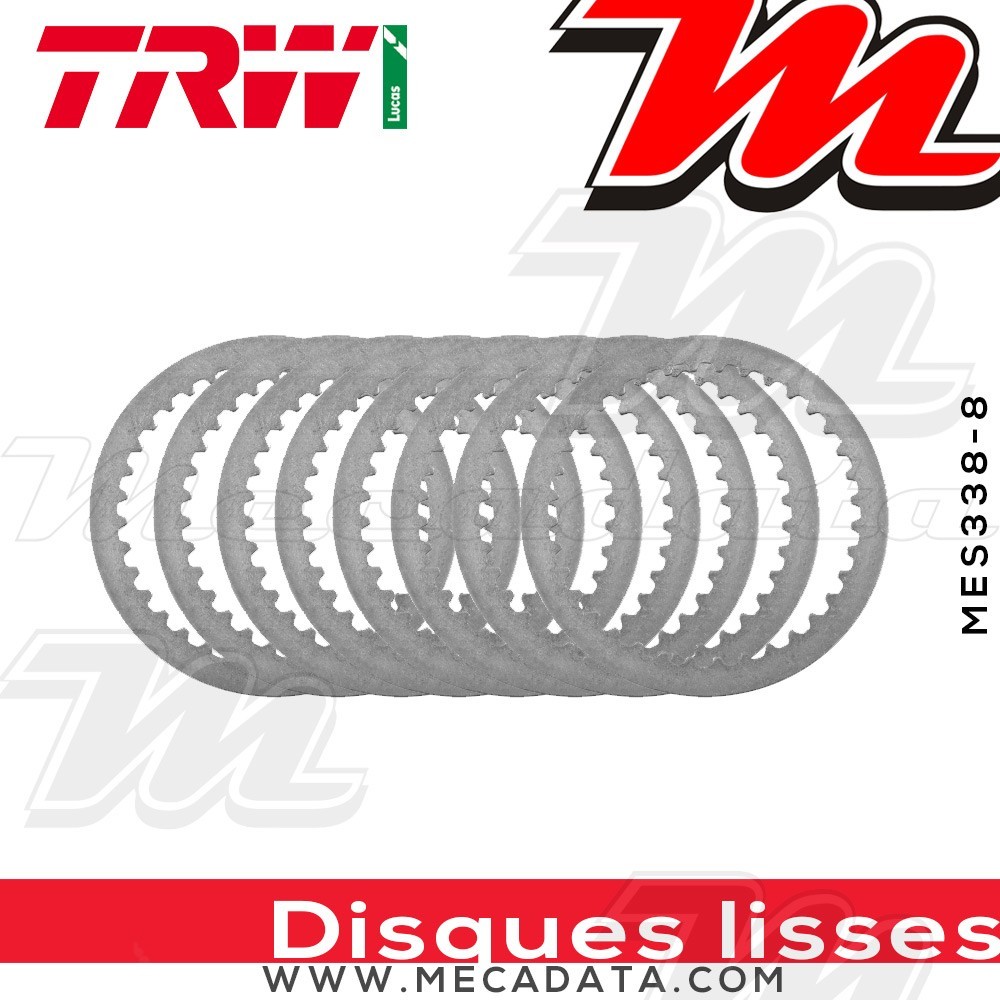 Disques d'embrayage lisses ~ Suzuki GSX 750 L GS75X 1980-1981 ~ TRW Lucas MES 338-8