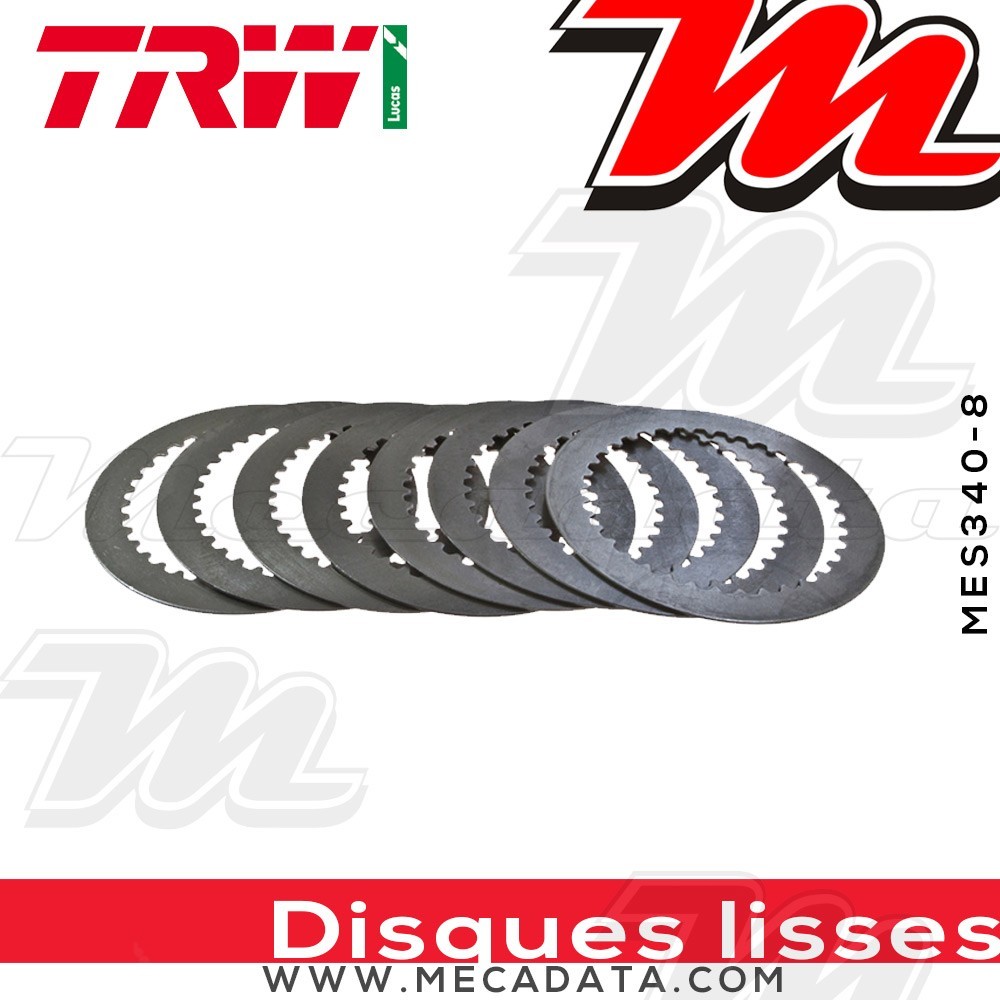 Disques d'embrayage lisses ~ Suzuki VL 1500 C 1500 Intruder WVAL 1998-2003 ~ TRW Lucas MES 340-8