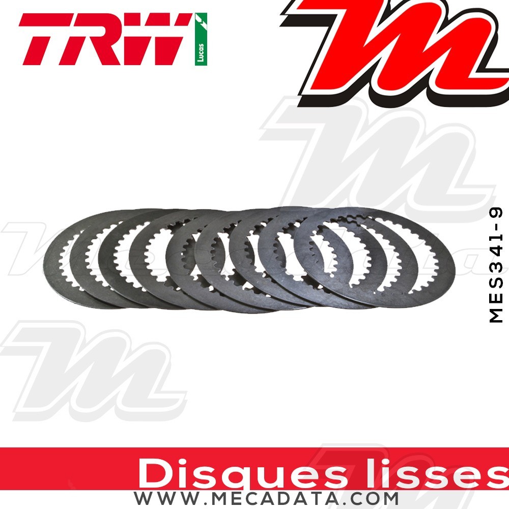 Disques d'embrayage lisses ~ Suzuki GSXR 750 GR7AB 1990-1991 ~ TRW Lucas MES 341-9