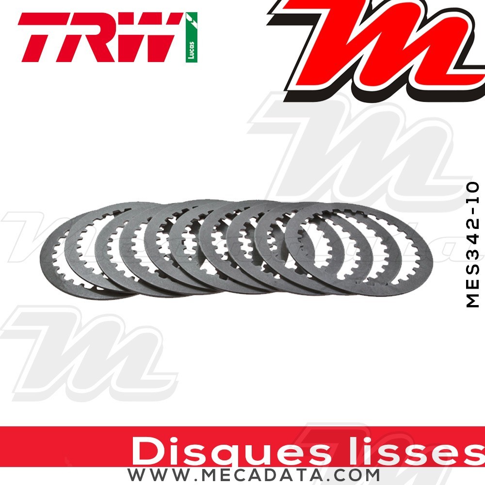 Disques d'embrayage lisses ~ Suzuki GSXR 1100 W GU75C 1993-1994 ~ TRW Lucas MES 342-10