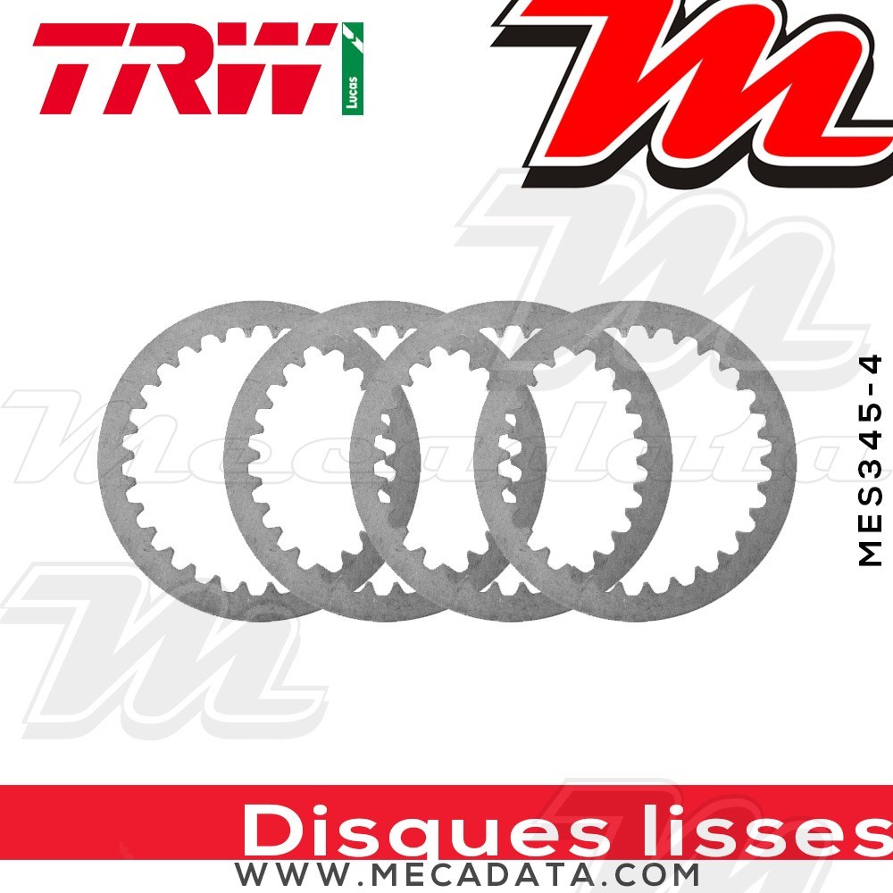 Disques d'embrayage lisses ~ Suzuki RM 80 RC12A 1986-2001 ~ TRW Lucas MES 345-4