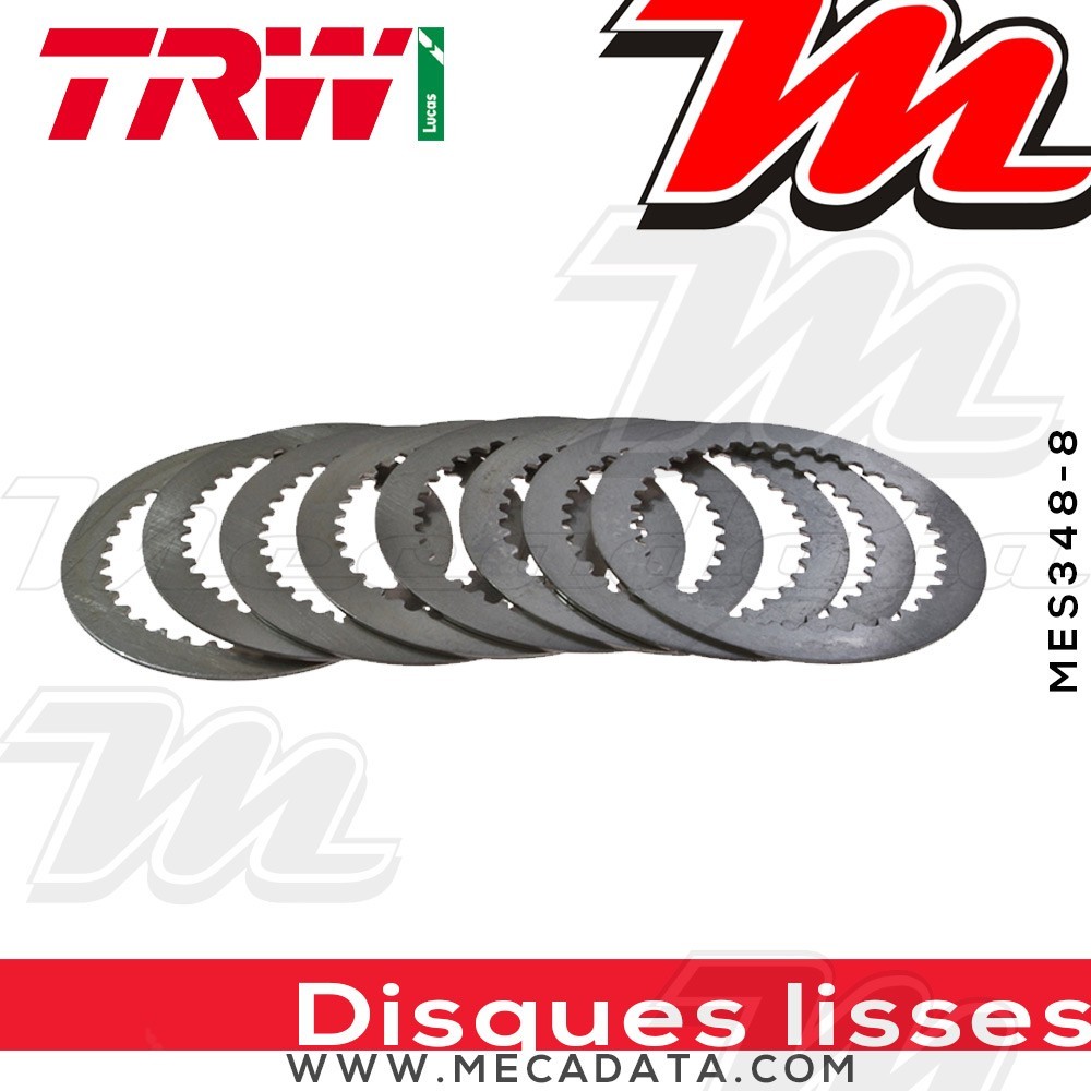 Disques d'embrayage lisses ~ Suzuki GSXR 750 W GR7BB 1992-1995 ~ TRW Lucas MES 348-8