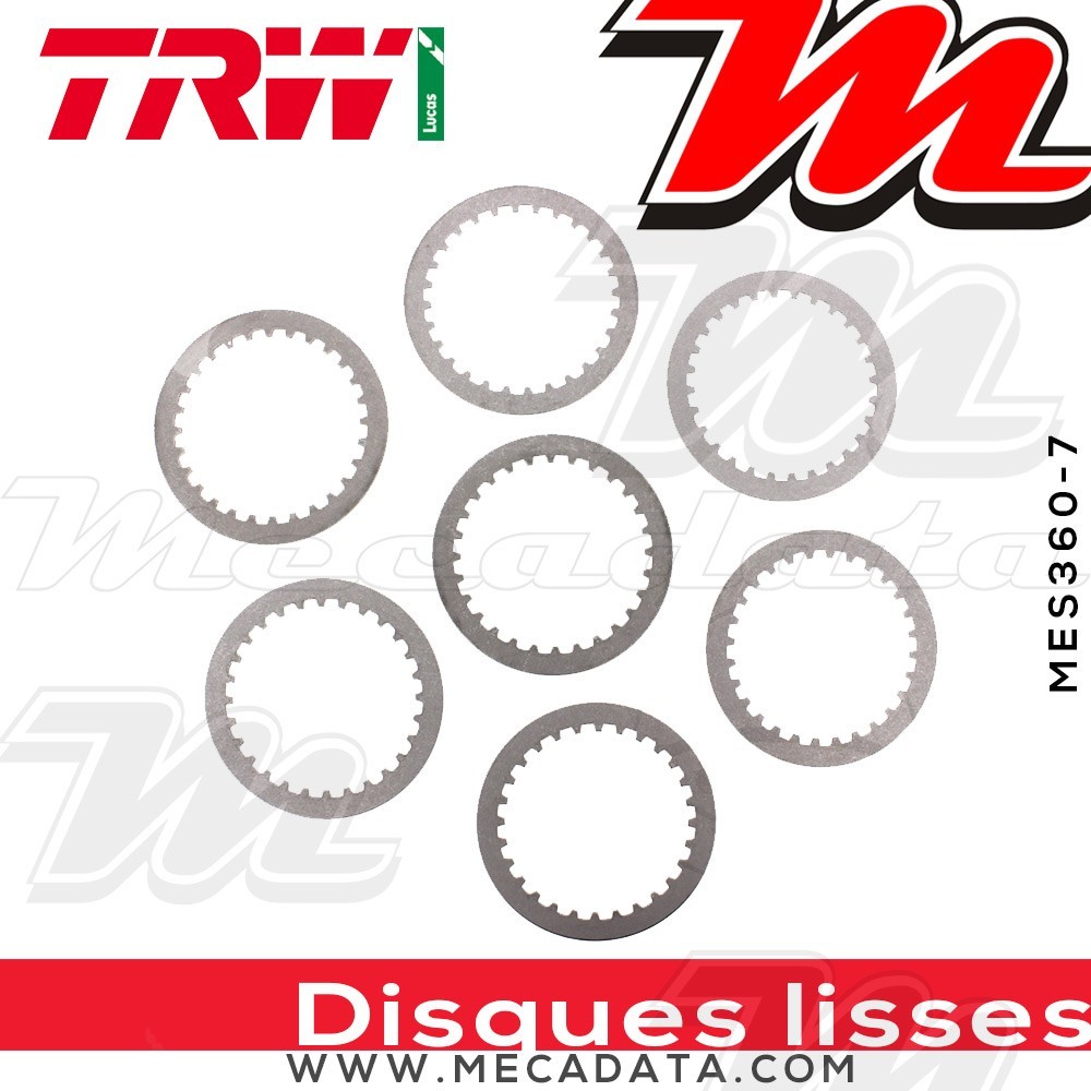Disques d'embrayage lisses ~ Honda CRF 450 R PE05 2002-2010 ~ TRW Lucas MES 360-7
