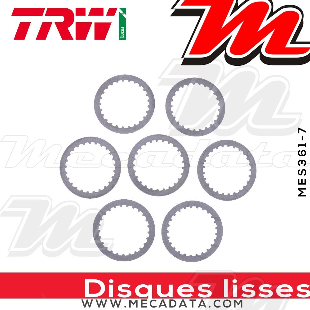 Disques d'embrayage lisses ~ Suzuki GSR 600 WVB9 2006-2010 ~ TRW Lucas MES 361-7