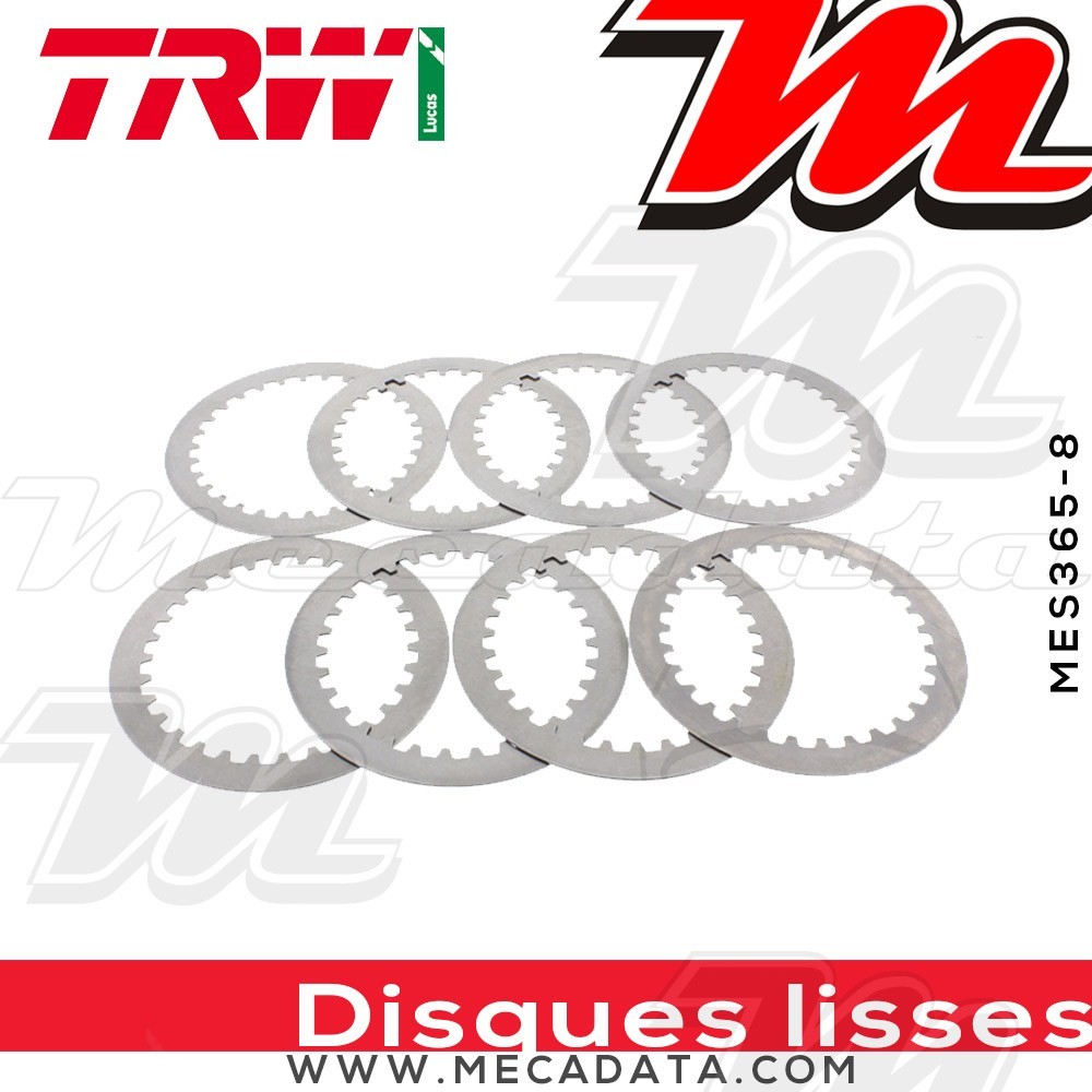 Disques d'embrayage lisses ~ Yamaha WR 450 CJ04 2003-2004 ~ TRW Lucas MES 365-8