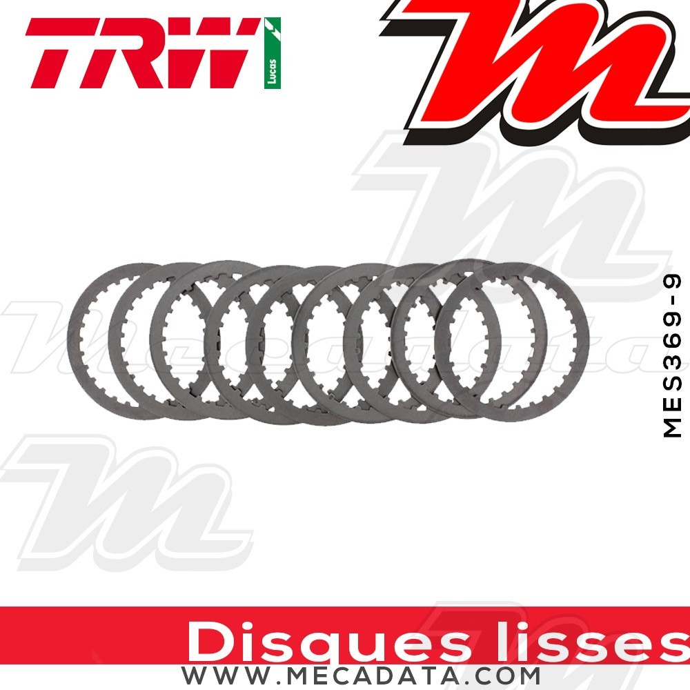 Disques d'embrayage lisses ~ Suzuki GSXR 1000 WVB6 2005-2006 ~ TRW Lucas MES 369-9
