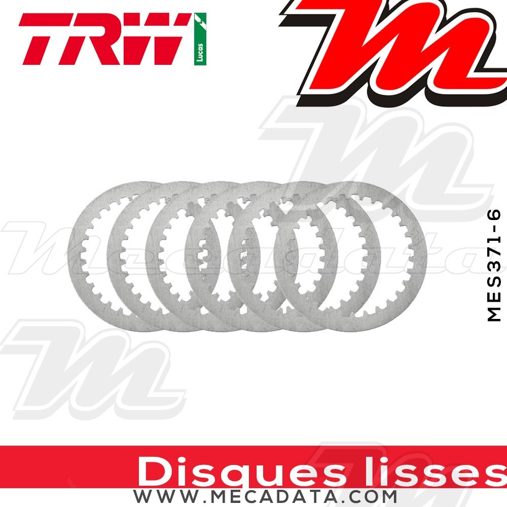 Disques d'embrayage lisses ~ Honda CMX 250 Rebel MC13B 1996-2002 ~ TRW Lucas MES 371-6