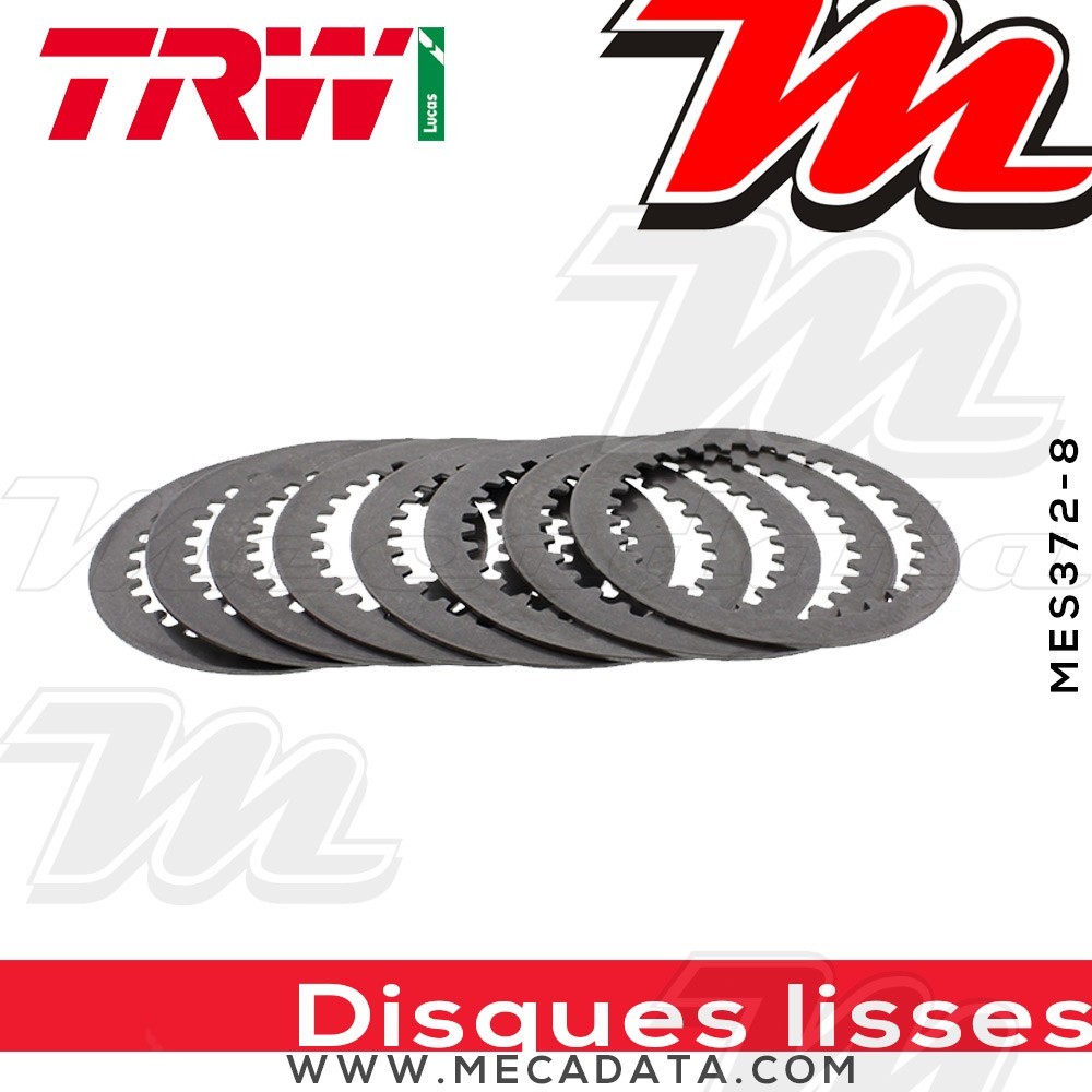Disques d'embrayage lisses ~ Yamaha YZF 1000 R1 RN12, RN19 2004-2006 ~ TRW Lucas MES 372-8