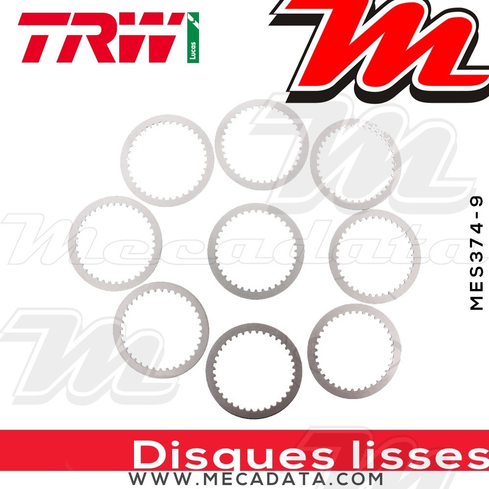 Disques d'embrayage lisses ~ BMW S 1000 R 2014+ ~ TRW Lucas MES 374-9