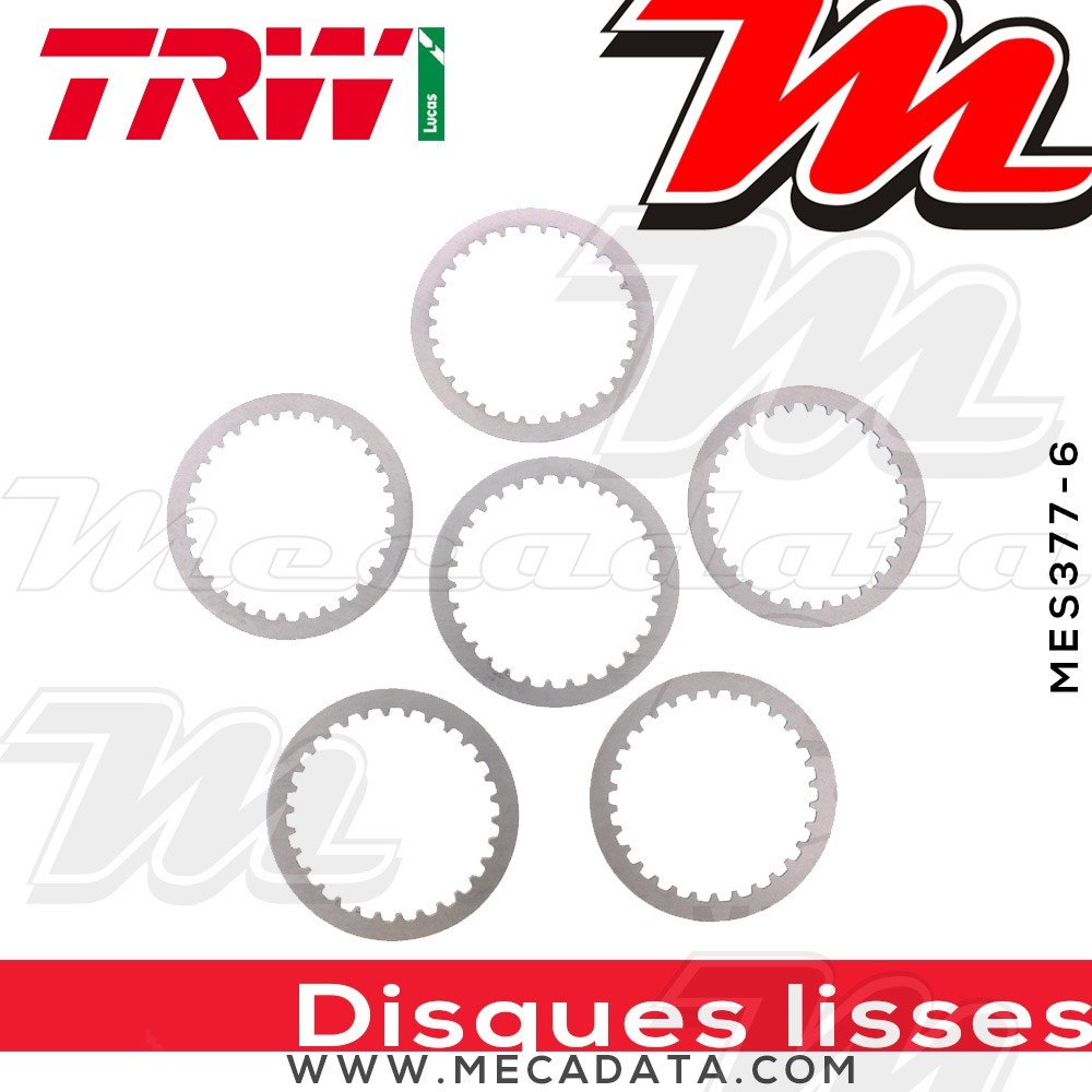 Disques d'embrayage lisses ~ Kawasaki KLE 650 Versys LE650A/C 2011-2014 ~ TRW Lucas MES 377-6