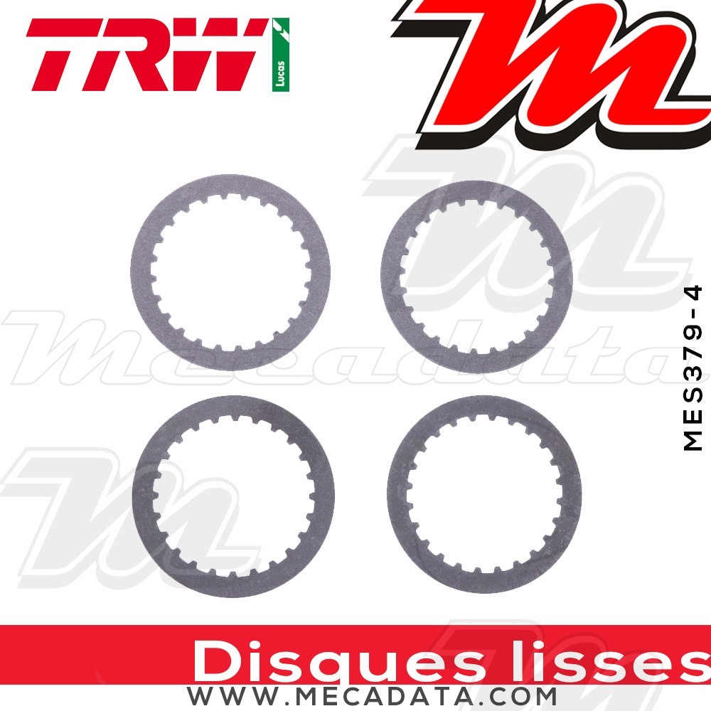 Disques d'embrayage lisses ~ Yamaha WR 125 R, X DE07 2009-2015 ~ TRW Lucas MES 379-4